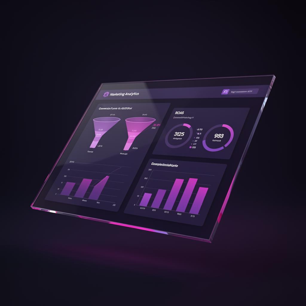 Marketing analytics dashboard mockup